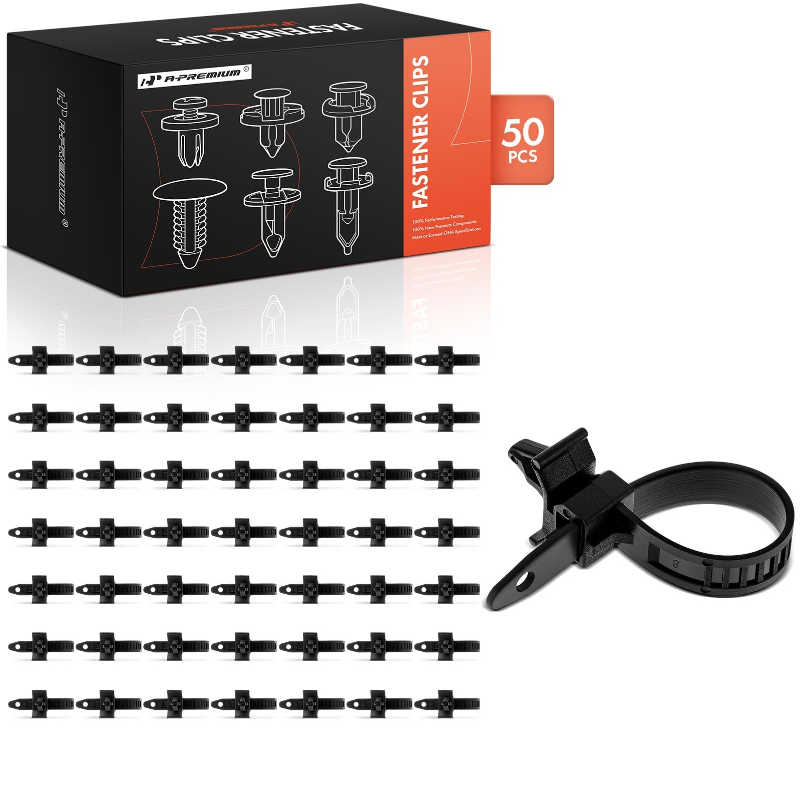 Clips de câble amovibles en nylon pour réparer les fixations Mazda 7mm