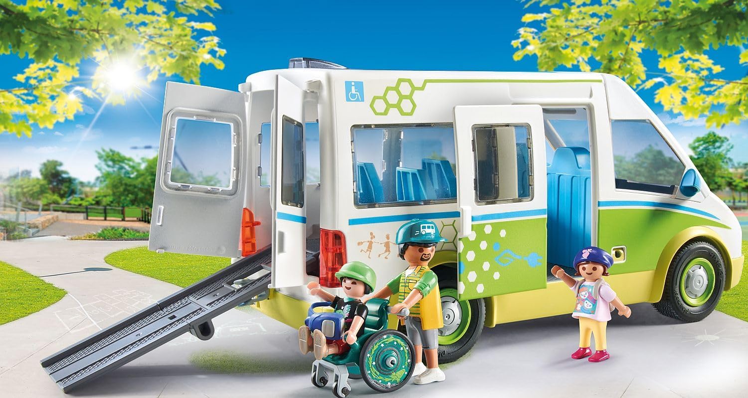Playmobil City School Bus with Wheelchair Accessible Ramp