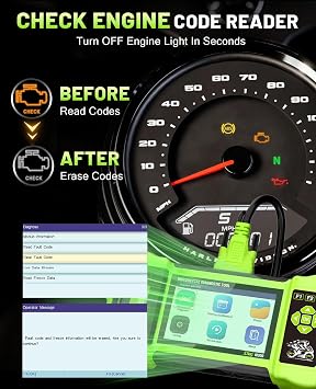 Motorcycle Scanner Diagnostic Tool with Printer, Oil Service Reset, M300