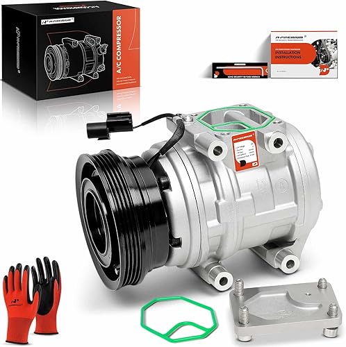 A-Premium Compresor de AC con embrague compatible con Hyundai Tucson 2.0L 2005-2007 2009, Kia Sportage 2.0L 2005-2008, 10PA15C Estilo, 4 ranuras