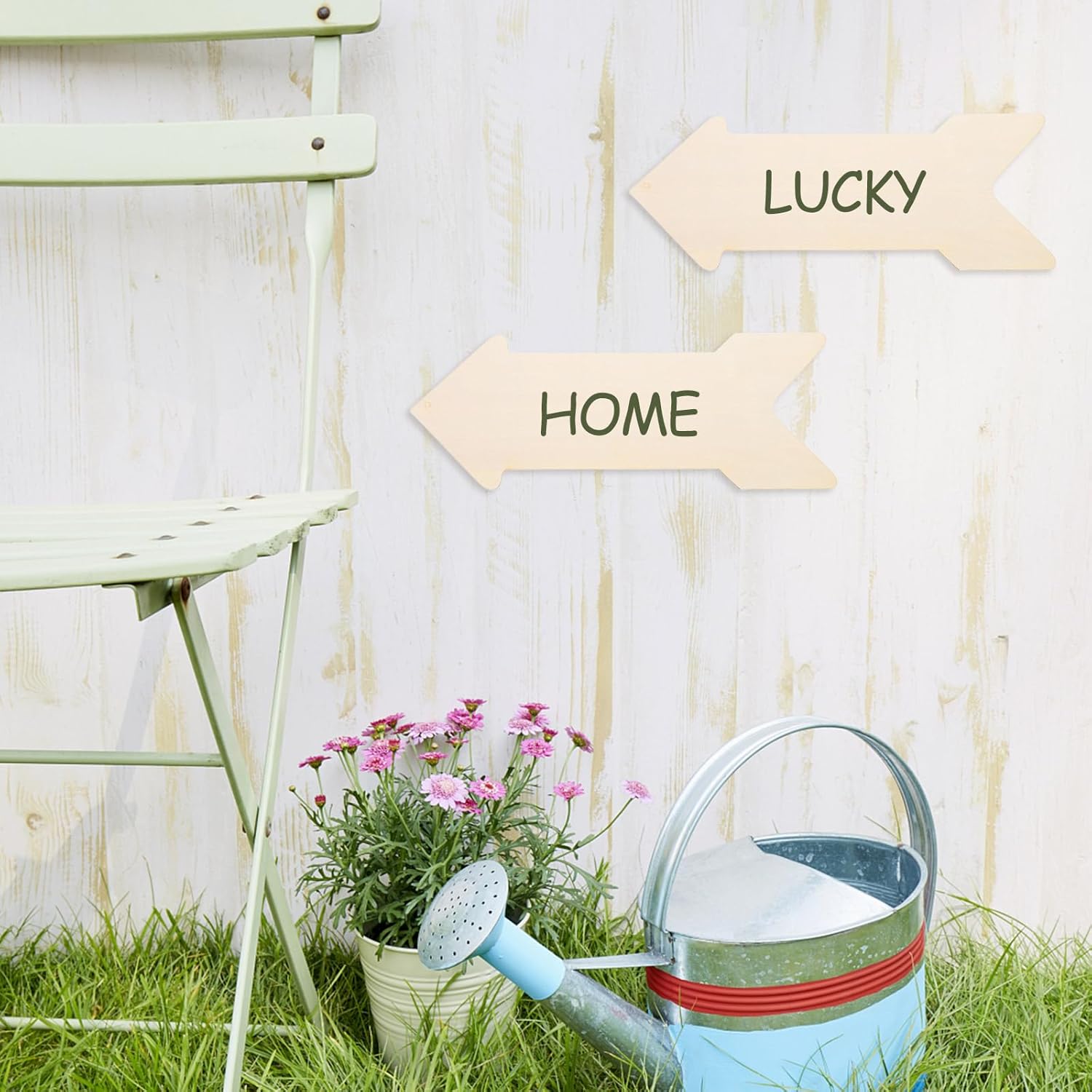 8Pcs Wooden Arrow Signs, Unfinished Arrow Wood Sign Cutouts Hanging Wooden Plaque for DIY Craft Halloween Christmas Signboard Decoration Ornament - Image 3