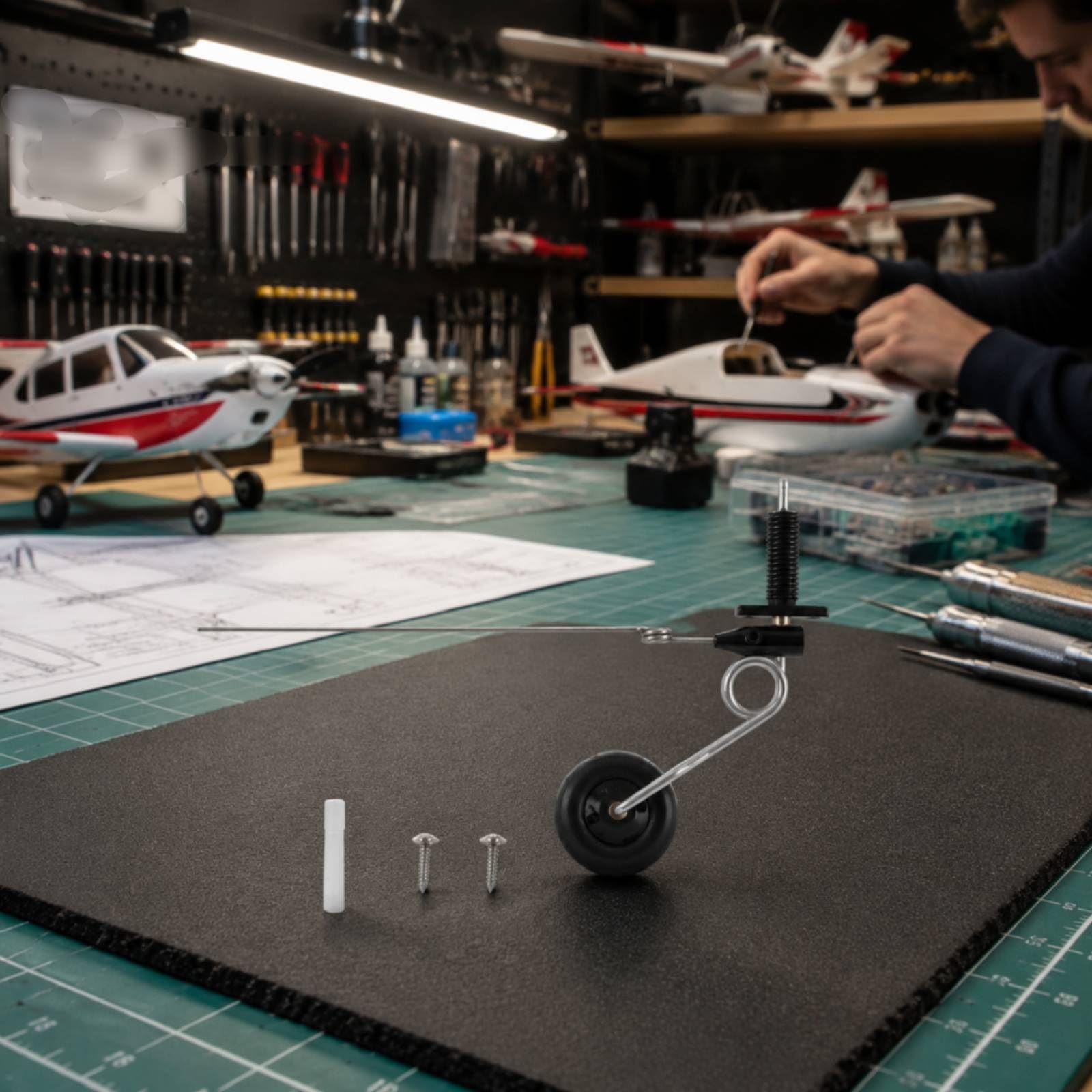 Ensamblaje Rueda Ligero Rueda con Metálico Estable Jugue para Aeromolistas, Hobbistas
