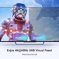 Vista 3 de UGREEN Conmutador HDMI 5 en 1 de salida 4K@60Hz, divisor HDMI con control remoto, selector de 5 puertos, caja de conmutación compatible con 3D CEC