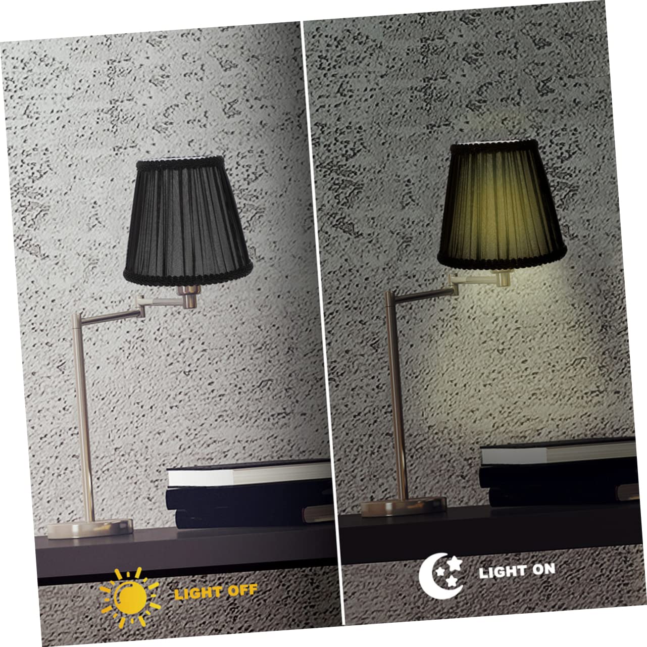 OSALADI Lot de 6 Abat-jour en Tissu à Clipser pour Lampe sur Pied et Lampe de Bureau, Couverture Légère Décorative pour Chambre et Salon, Style Simple Chic