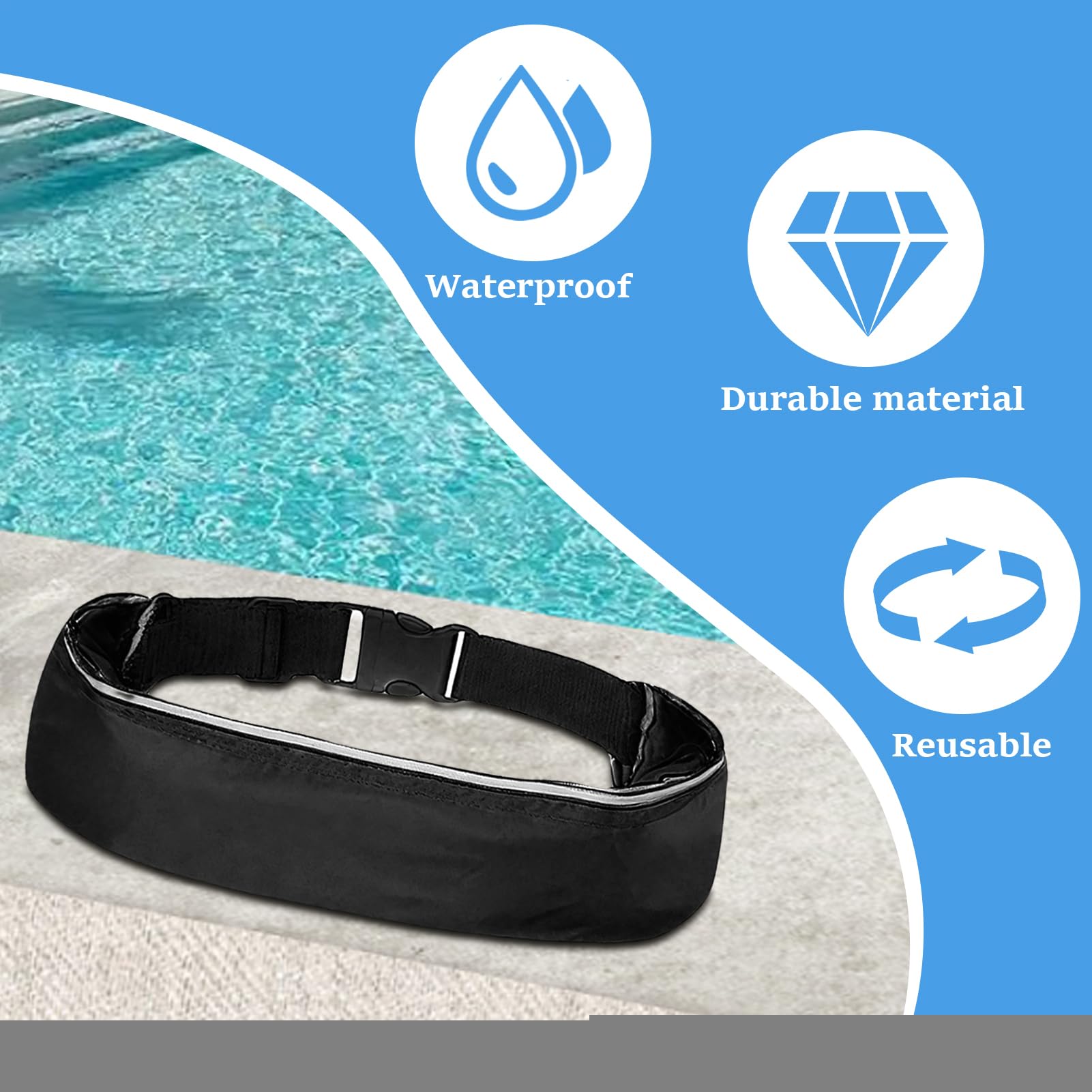 Aufblasbare Gürteltasche Schnelles Aufblasen Anti-Ertrinken | Manuell Aufblasbare Schwimmgürteltasche für Wassersport Kajakfahren Angeln Bootfahren Schnorcheln Frauen Männer