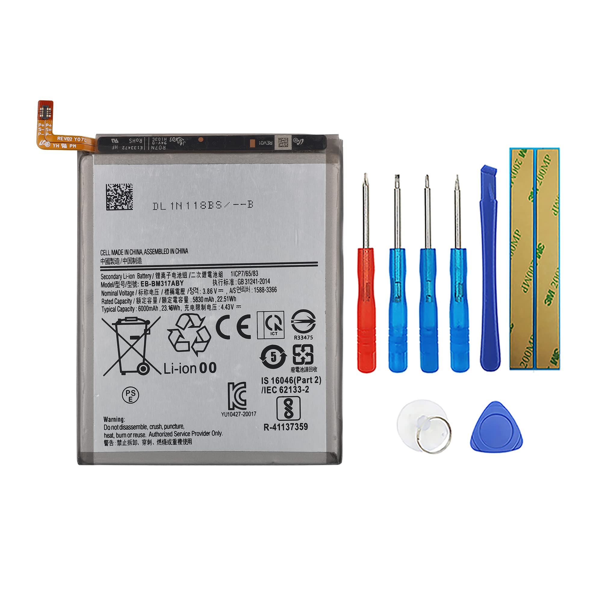 SWARK New Rechargeable Battery EB-BM317ABY Compatible with Samsung Galaxy M31 SM-M315 & M31s SM-M317 with tools