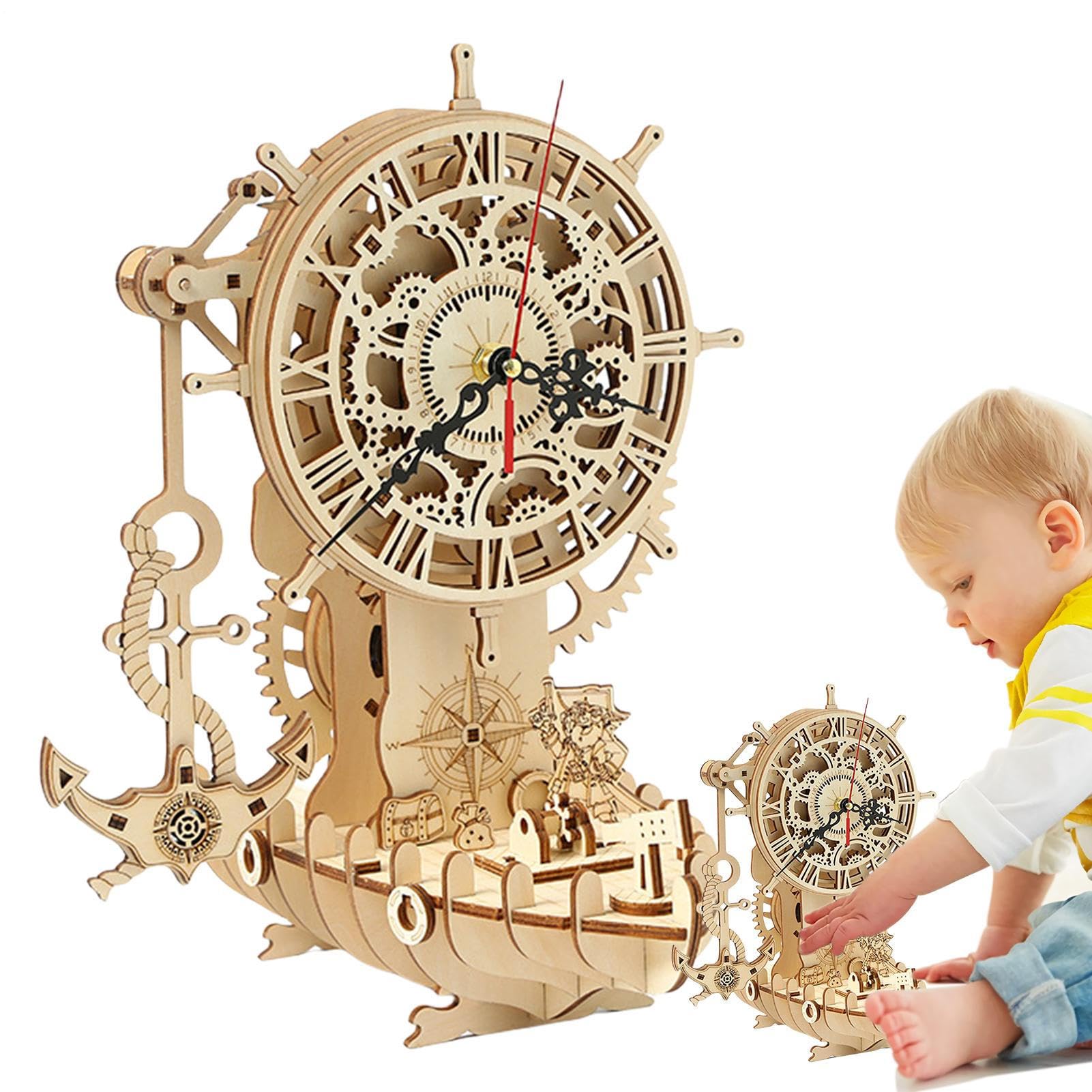 Puzzle 3D-watch puzzle puzzle puzzle in legno, orologio artistico