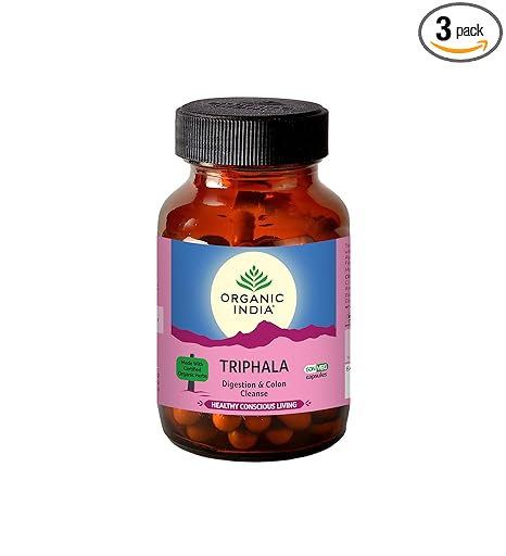 ORGANIC INDIA Triphala Capsule 60 Veg (Pack of 3)