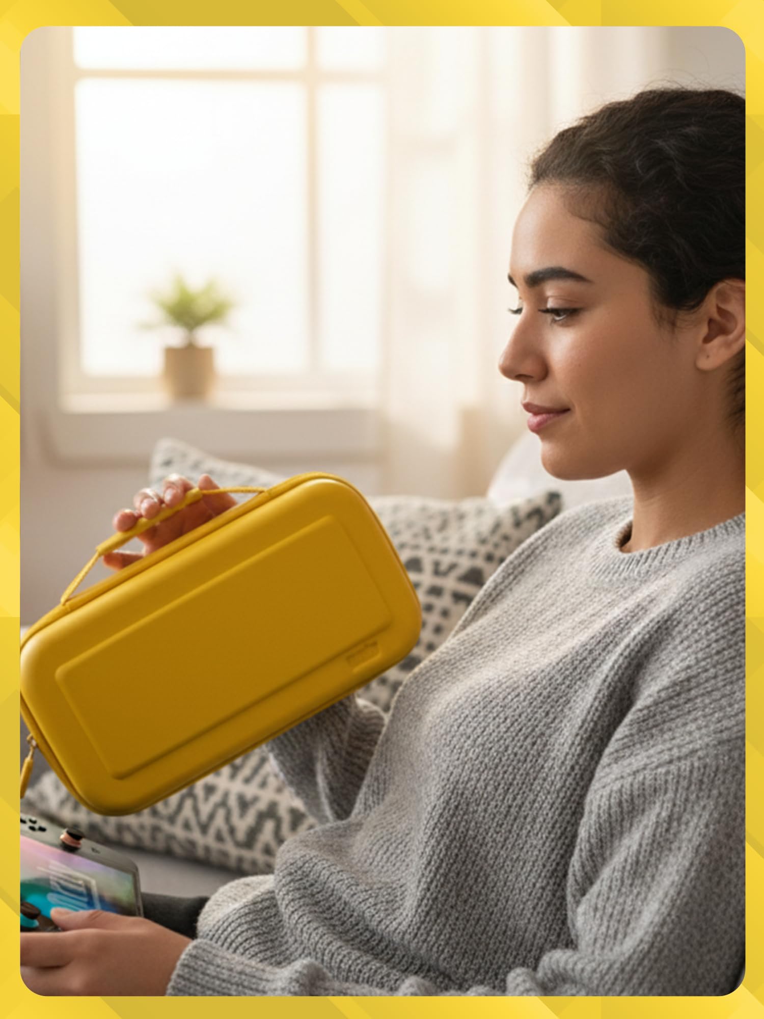 Orzly Custodia per Nintendo Switch 2, custodia protettiva da viaggio con pad per lo schermo, schede di gioco e slot MicroSD con tasche per gli accessori della console