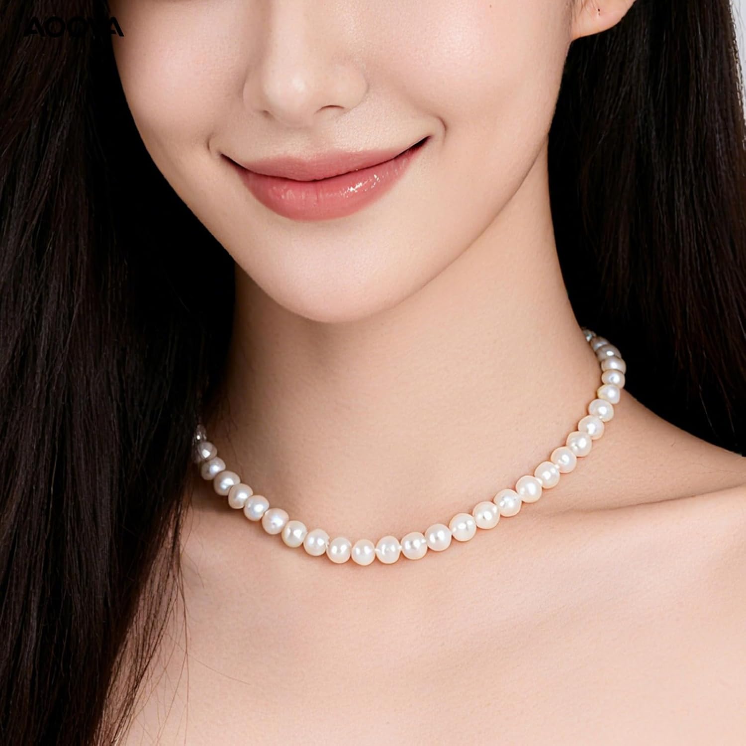 Pearl Necklace 5.5-6.5MM Pearl Necklaces for Women Princess Necklace for Women for Holiday Gifts, Female Gifts - Image 2