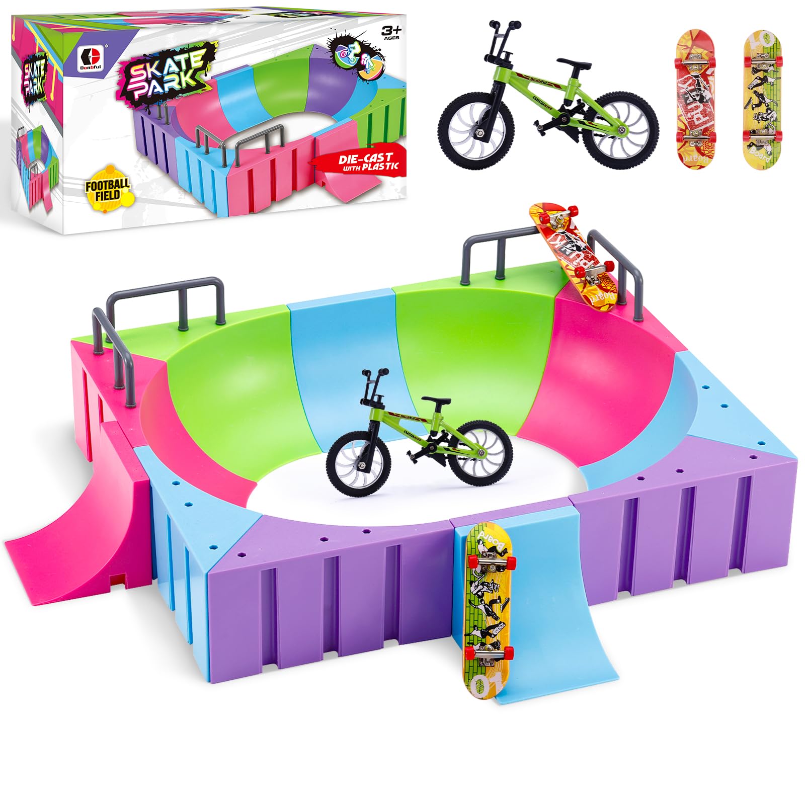 Set Skateboard à Doigts Avec Rampe - Jouet DIY Pour Enfants - Planche à Doigts Et Accessoires