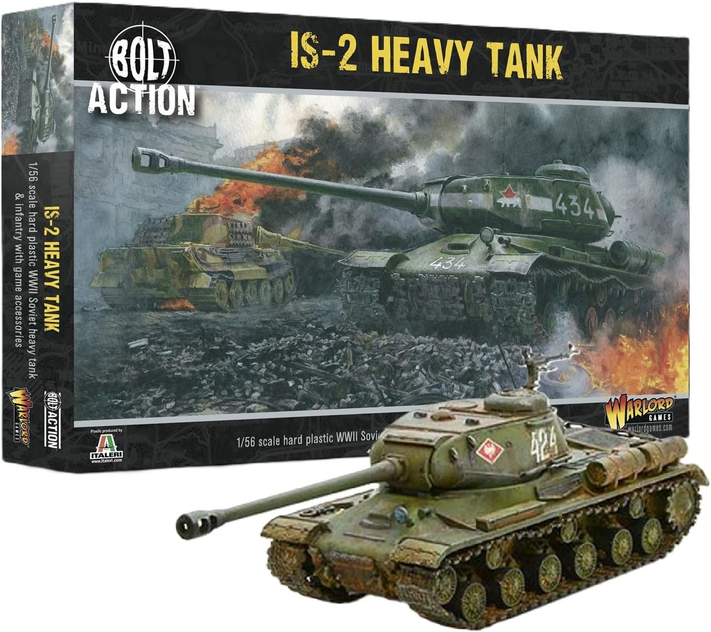 Warlord Games is-2 Heavy Tank - 1:56 / 28mm Plastic Scale Model Tank for Bolt Action Highly Detailed World War 2 Miniatures