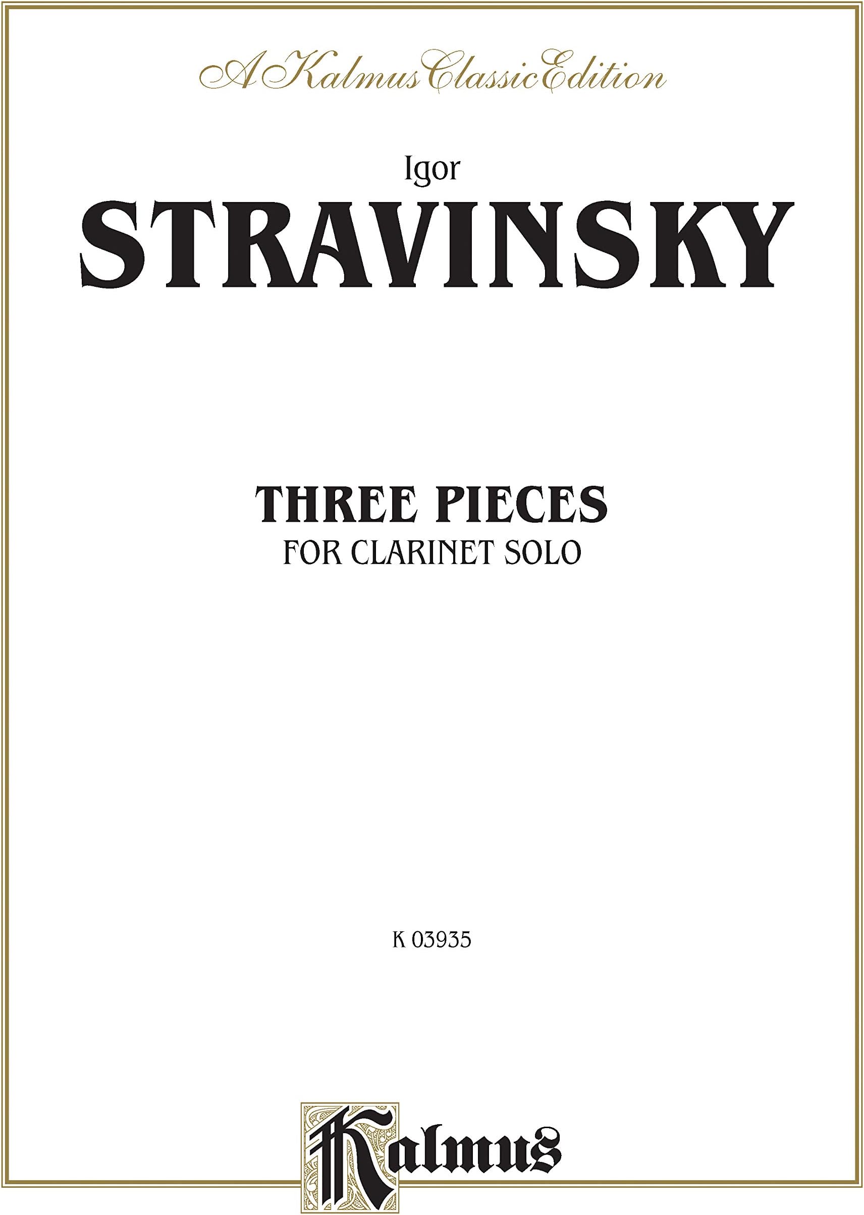 Three Pieces: Part(s) (Kalmus Edition)