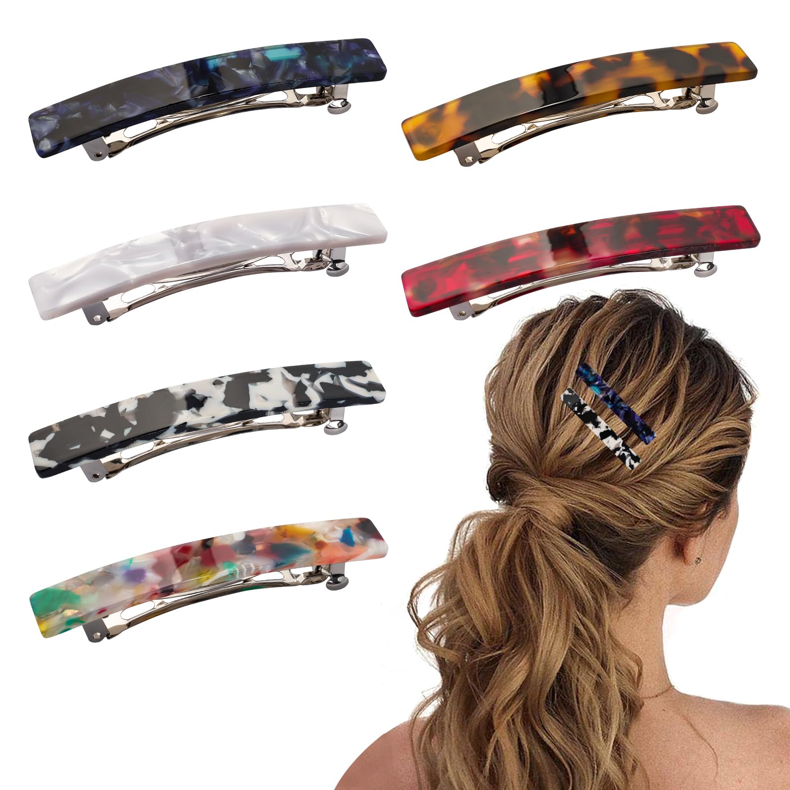 Amazon.com : Fumwase 6PCS Hair Barrettes for Women Shell 