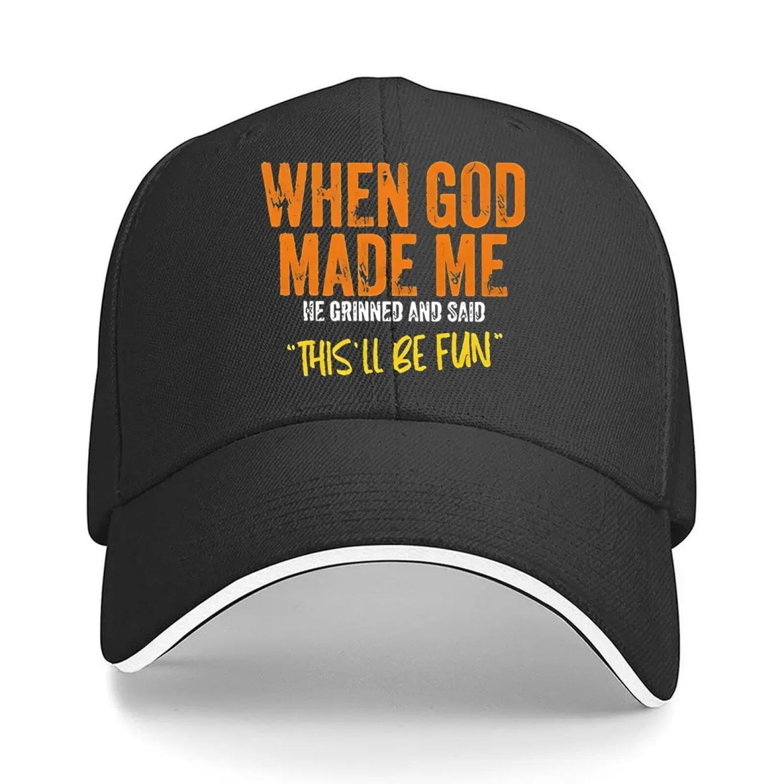 Casquette de baseball snapback réglable avec message chrétien imprimé