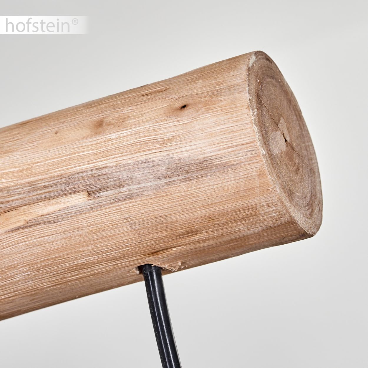 Lámpara colgante Soungou, moderna lámpara colgante de madera/metal/bastón en natural/negro/beige, lámpara colgante de 4 luces en diseño escandinavo, altura máx. 135 cm, 4 x E27, sin bombillas