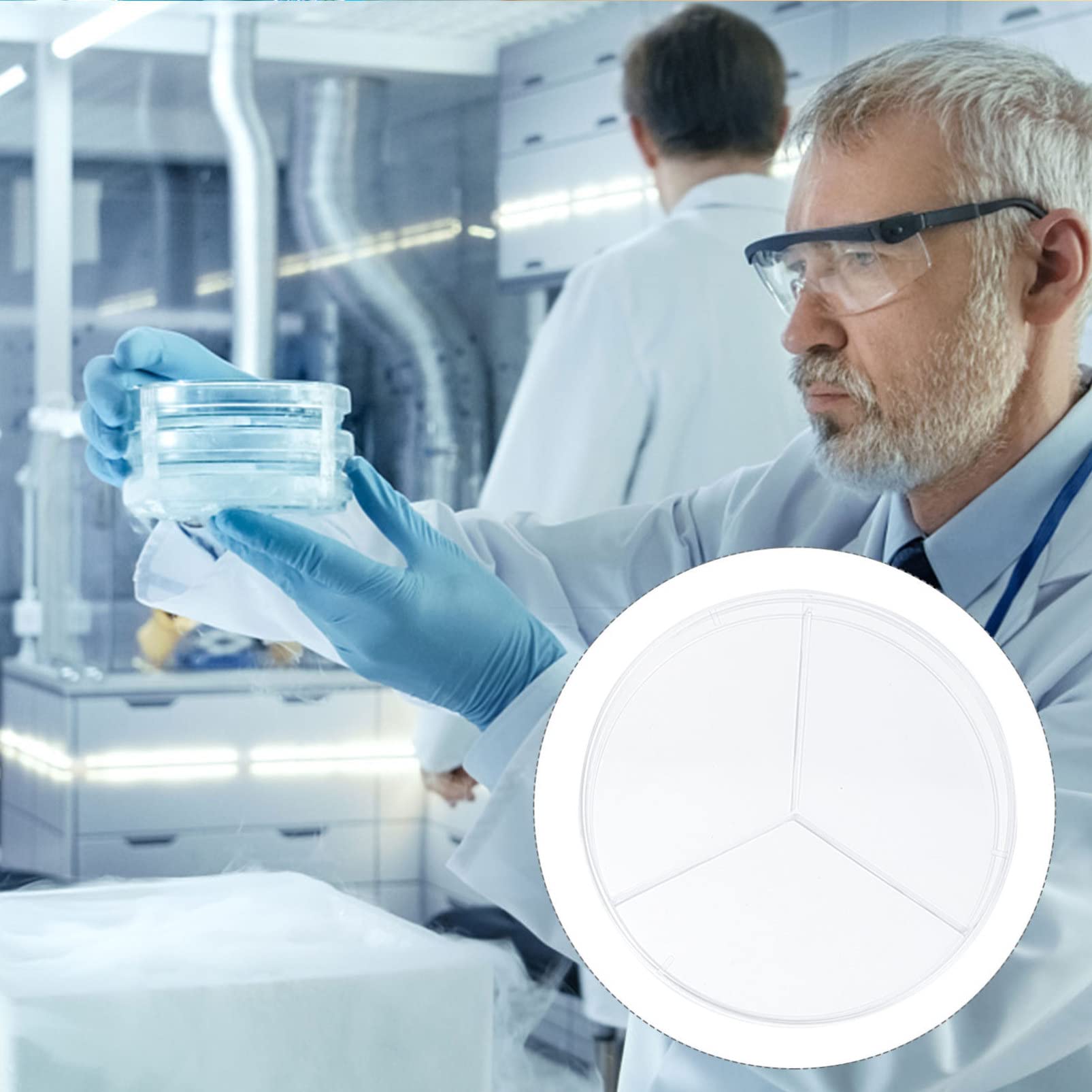 Gatuida 30piezas Placas De Petri Transparentes De Compartimentos Esterilizadas Para Cultivo De Bacterias Laboratorio y Aula De Ciencias
