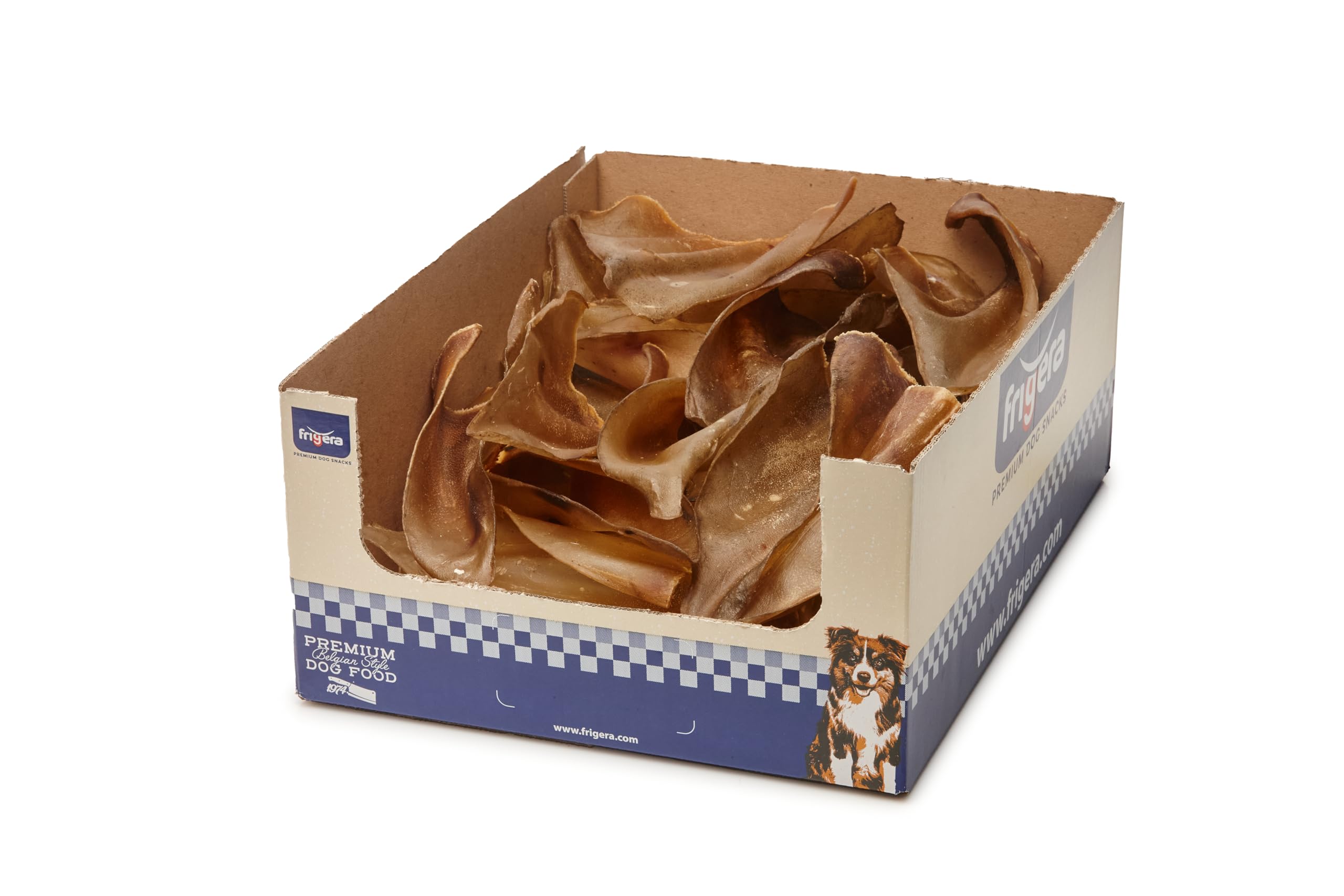 Frigera Orejas de Res 30 Uds. 600g – Snack Natural, sin Olor, Cuidado de Piel y Pelaje, sin Gluten ni Cereales
