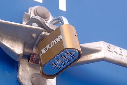 Miniatura 7 de JKC50 Weatherpoof Cerradura de combinación resistente al aire libre - Cerradura con código de 4 dígitos sin llave - Ideal para puerta, cobertizo,