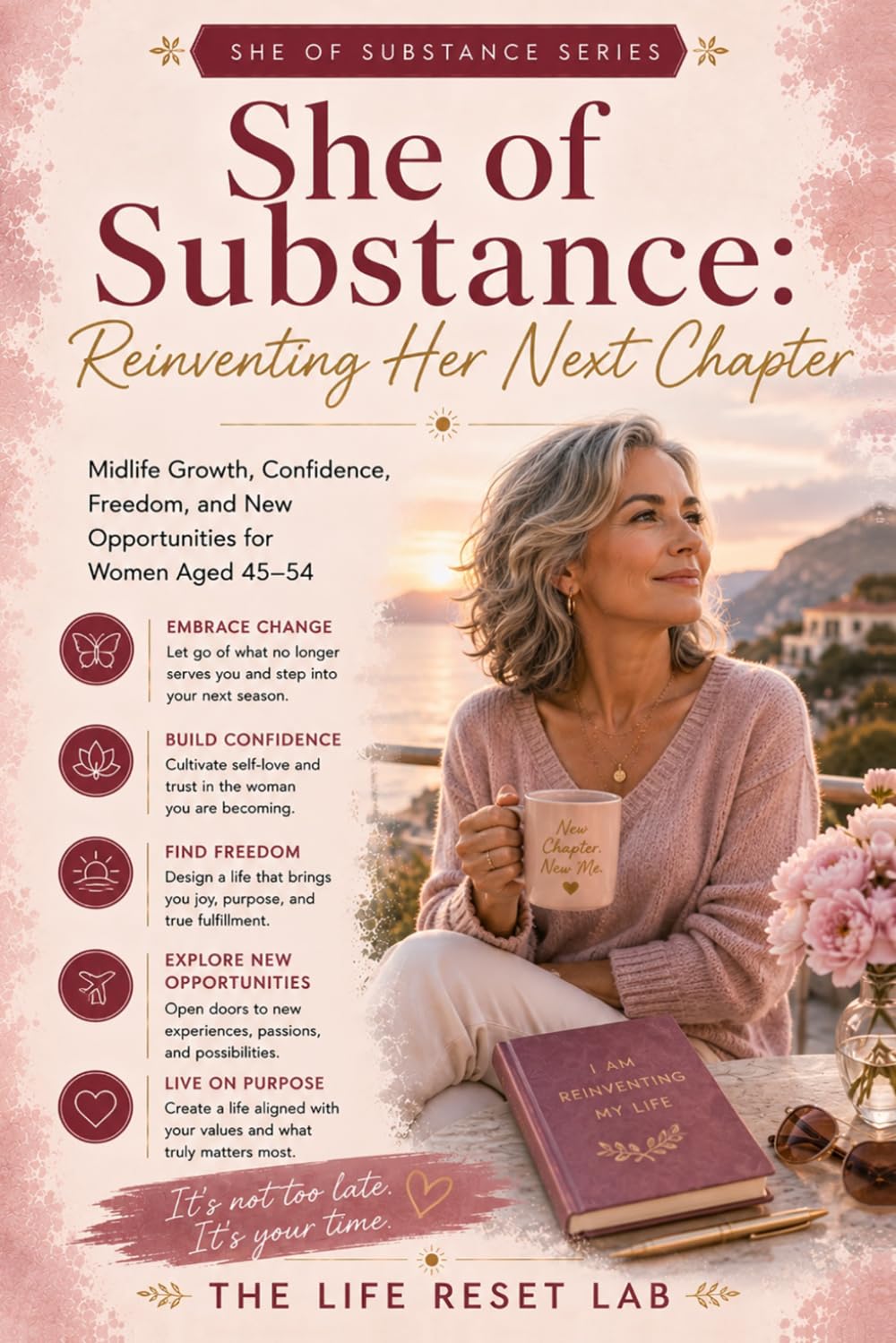 SHE OF SUBSTANCE: REINVENTING HER FUTURE: Navigating Life Transitions, Rediscovering Identity, and Achieving New Goals for Women Aged 45–54