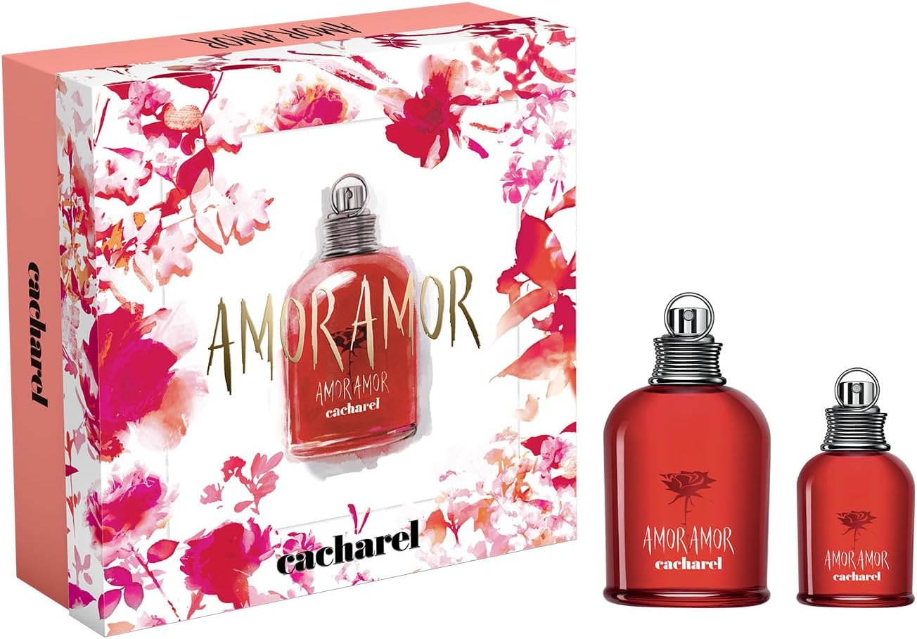Amor Amor - Eau de Toilette & Fragrance Gift Set for Women, Floral, Ambery, Fruity With Notes of Jasmine & Vanilla