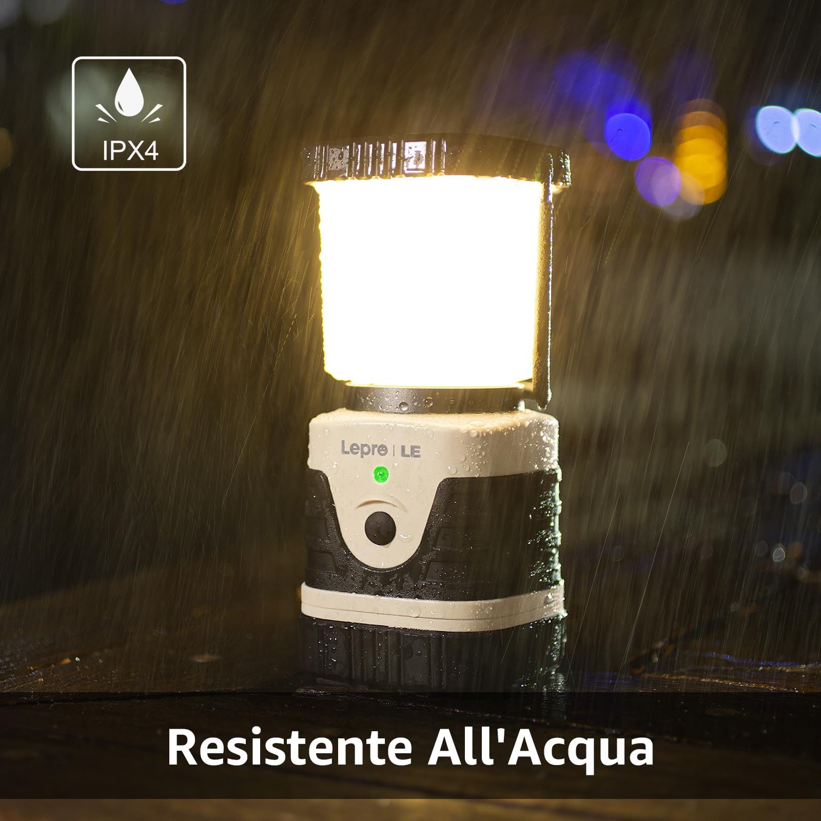 Lepro Lampada da Campeggio LED USB Ricaricabile 2 Pezzi IPX4 | Due lampade ricaricabili USB con 4 modalità dimmerabili, ideali per tende, trekking e emergenze