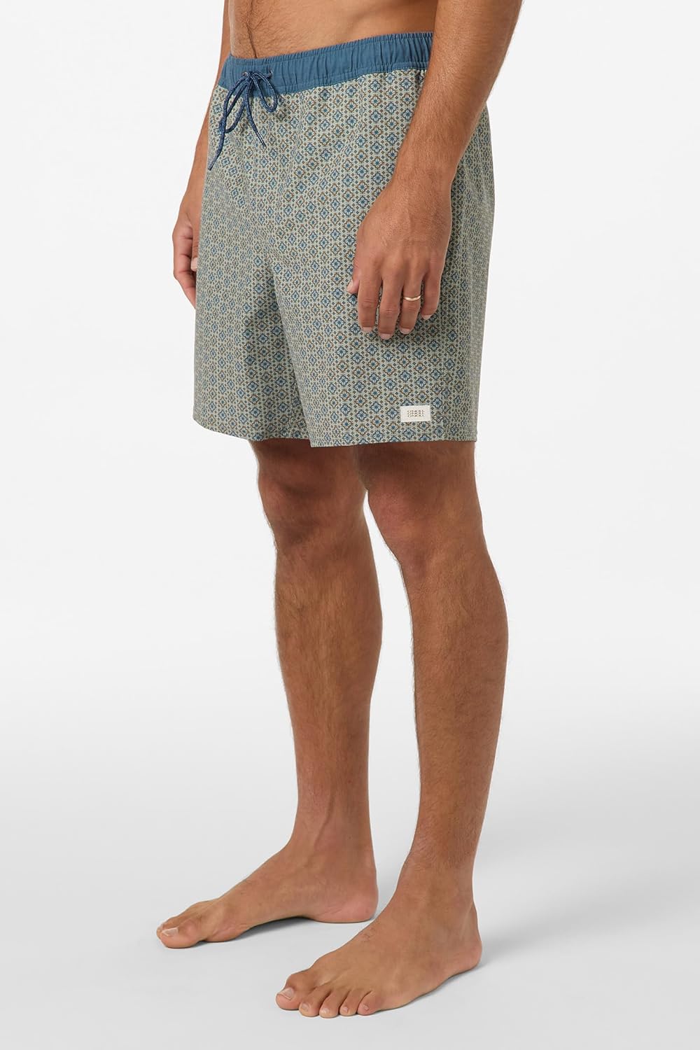 O'NEILL Men's Hermosa Retro 17 Inch Elastic Waist Swim Trunks | Recycled Stretch Fabric & Hyperdry Technology