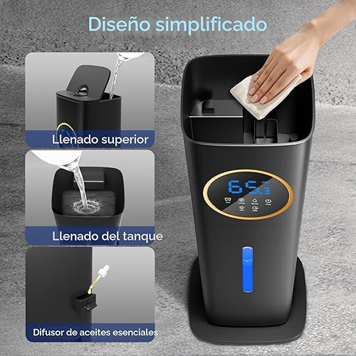 Miniatura 7 de Humidificadores para dormitorio, humidificador de 2.1 galón8 litros para habitación grande con difusor de aceite esencial, humidificadores de niebla