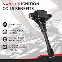 Vista 2 de Paquete de bobina de encendido de repuesto para L4 2.5 Nissan Frontier 2009 2010 2011 2012 2013 2014 2015 2016 2017 2018 2019, 09-12 Suzuki Equator