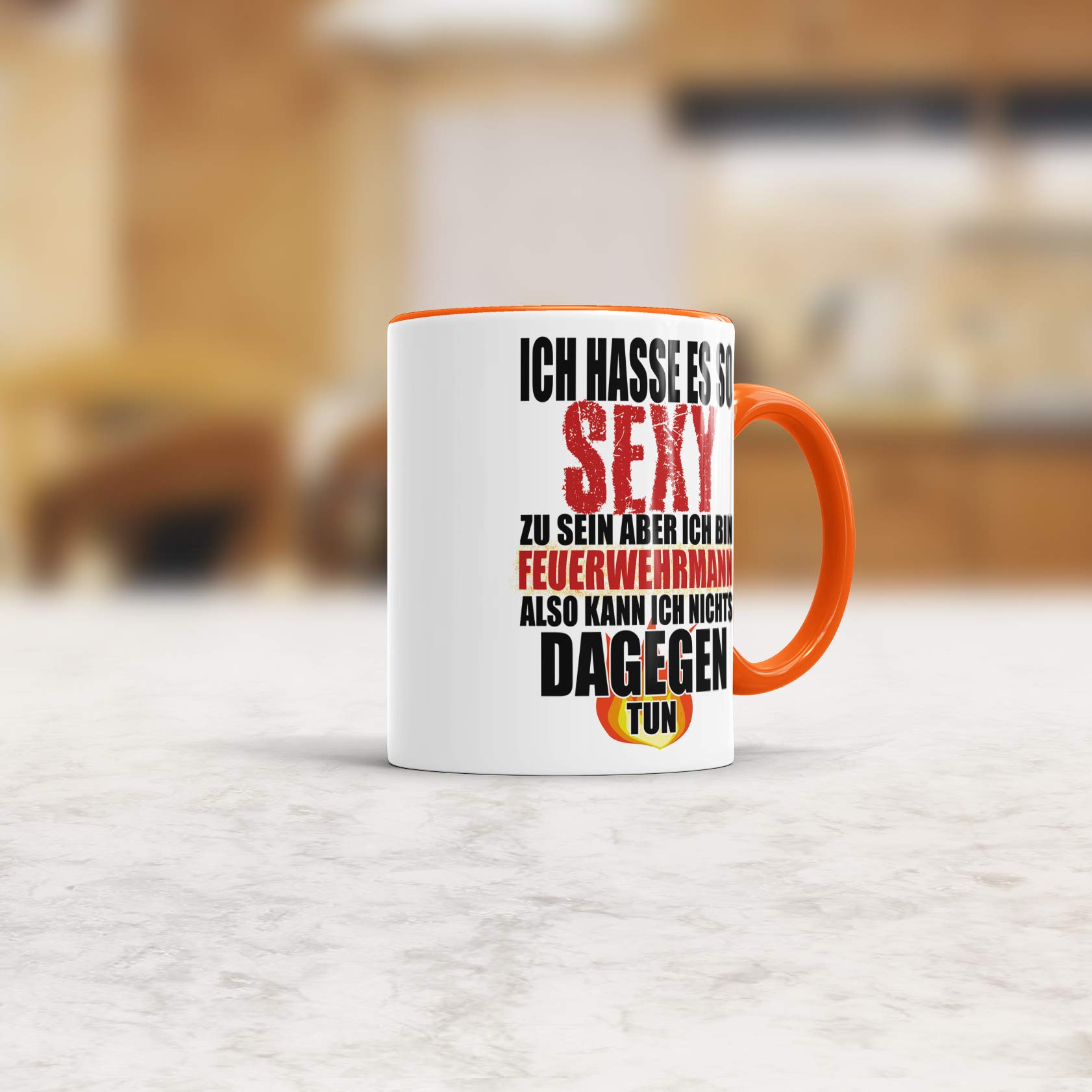Feuerwehr-Tasse Mit Spruch '112: Männer Die Auch Kommen!' – 300 Ml, Spülmaschinenfest, Mikrowellengeeignet