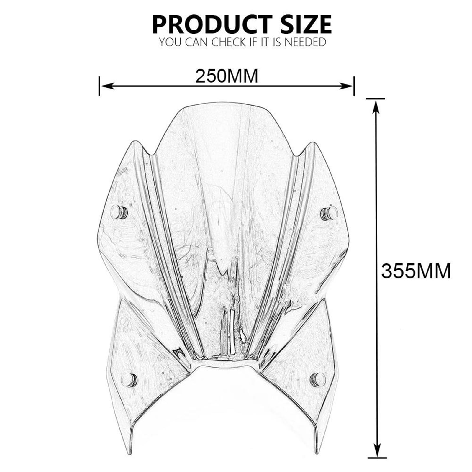 Moto Pare-Brise pour Suzuki pour GSX-S950 pour GSX-S1000 pour GSX-S 950 pour GSXS 1000 2021 2022 2023 2024 Pare-Brise Accessoires Moto Déflecteur Vent(Le Noir)