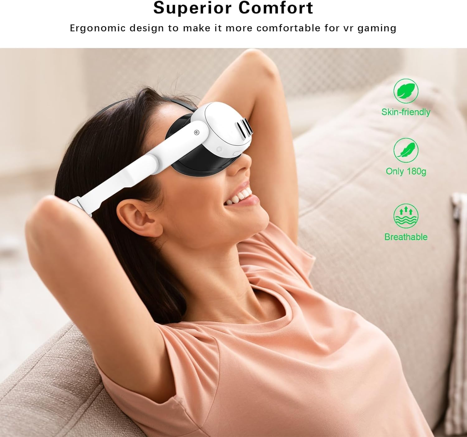 Head Strap Compatible with Meta Oculus Quest 3, Adjustable Elite Strap for Quest 3 Accessories, Enhanced Comfort and Support in VR Gaming (OS05)