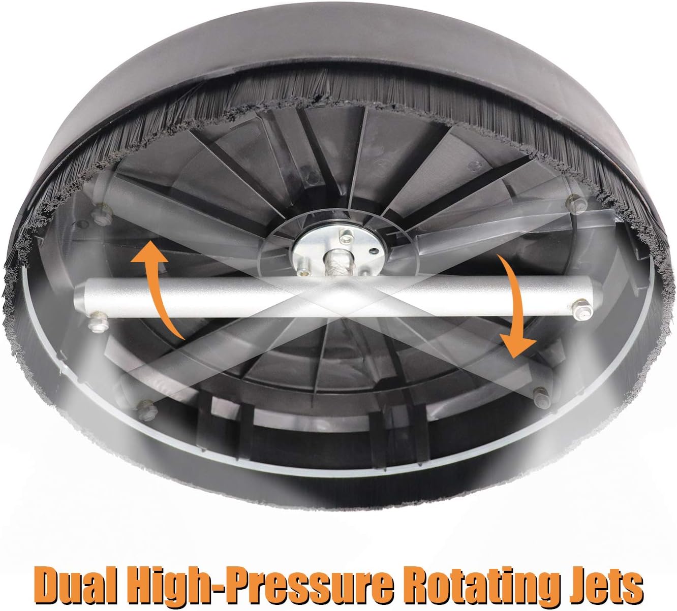 EDOU 15-Inch Pressure Washer Surface Cleaner - Power Washer Accessory, 2 Pressure Washer Extension Wand Attachment - Ideal for Cleaning driveways, Sidewalks and patios - 4000 PSI Max Pressure (Black) : Patio, Lawn & Garden