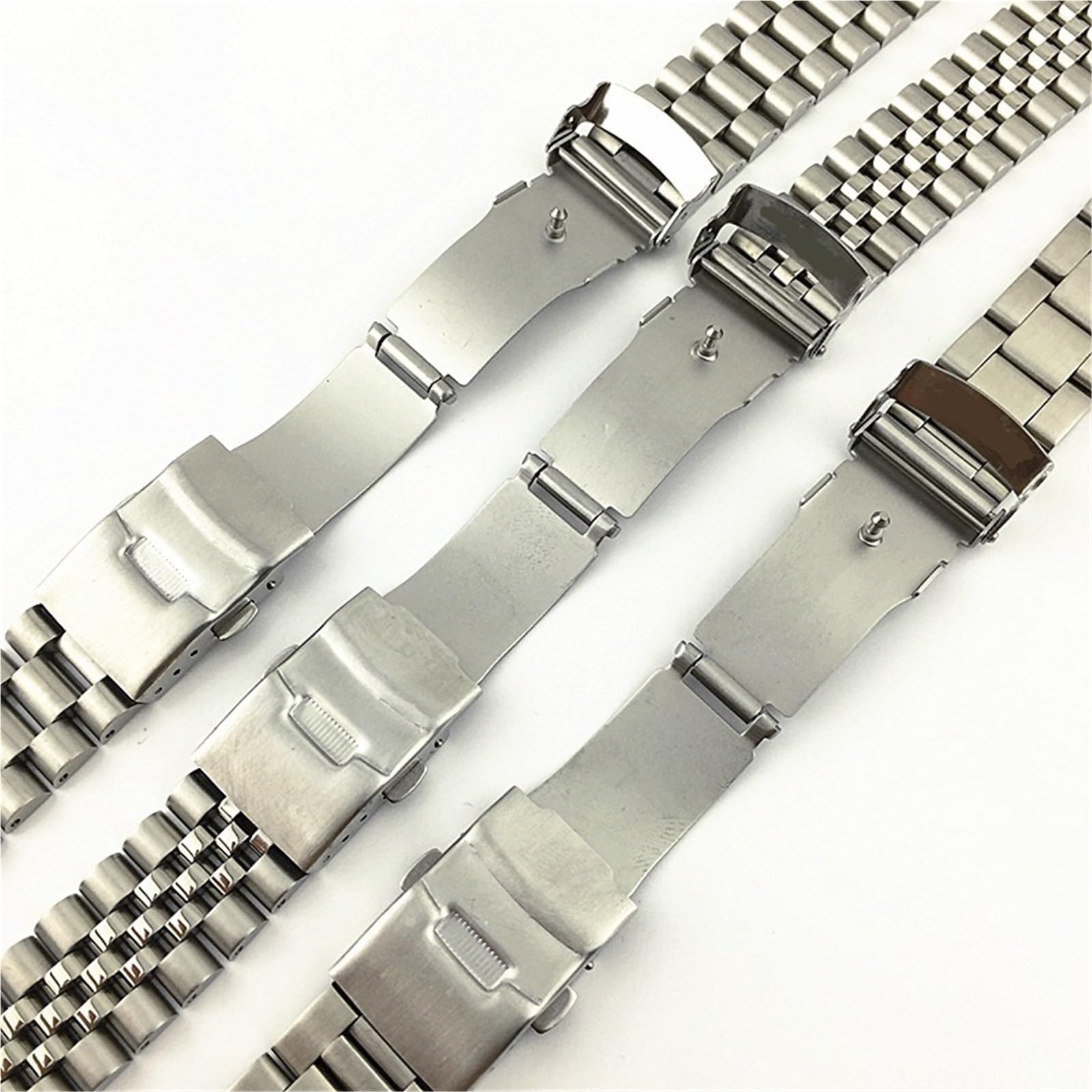 Cinturino in acciaio inossidabile 18mm 19mm 20mm 22mm 24mm Bracciale in metallo curvo Uomo Donna