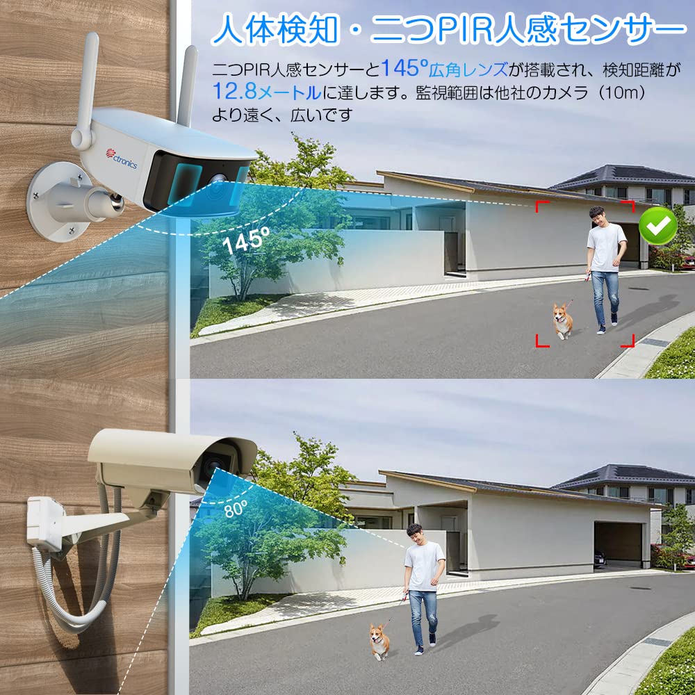 Amazon.co.jp: 【32GSDカード内蔵・完全無線・ヒューマン検知