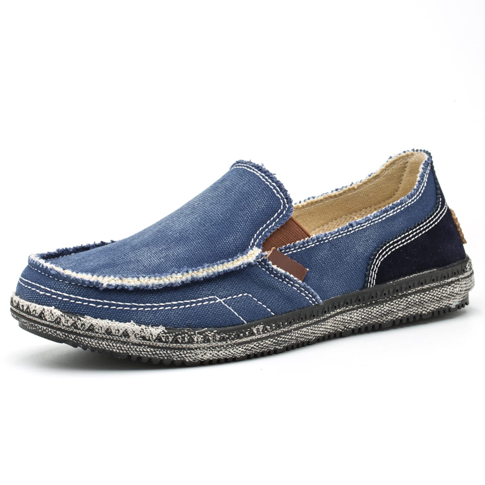 Chaussures en Toile Homme Léger Chaussures Bateau Respirant Mocassins Antidérapant Sport Sneakers
