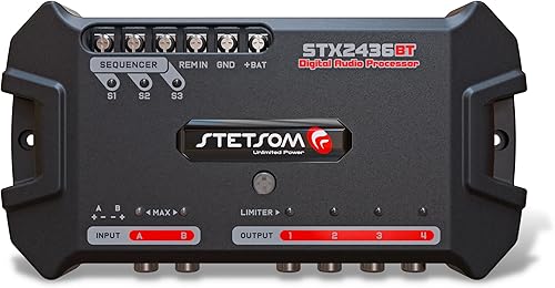 Stetsom STX 2436 BT DSP Bluetooth (nueva versión 2022) Procesador de señal digital completo Exclusivo Banda de aplicación gráfica EQ de alta