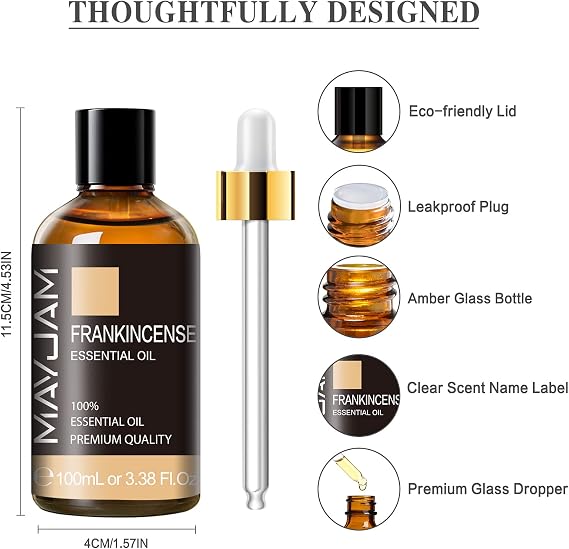 MAYJAM 100ML/3.38FL.OZ Lavender Essential Oil and Frankincense Essential Oil