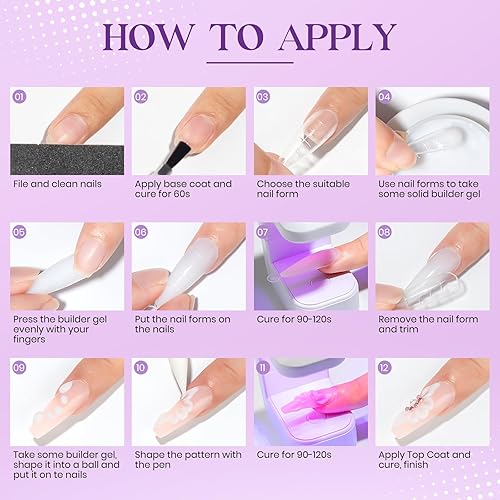 Miniatura 7 de MIZHSE Gel de Construcción Sólido para Uñas, 60g Gel 3D Blanco para Escultura de Uñas, No Pegajoso, Talla Dura, Extensión, Removible en UV LED para