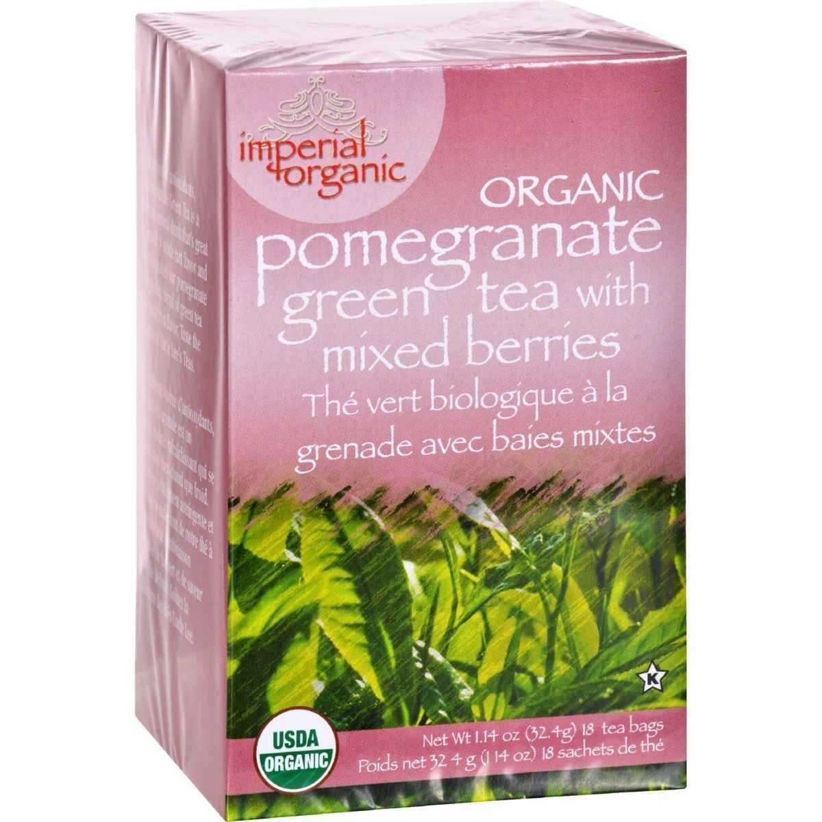 Imperial Organic Pomegranate Green Tea with Mixed Berries 18 Tea Bags