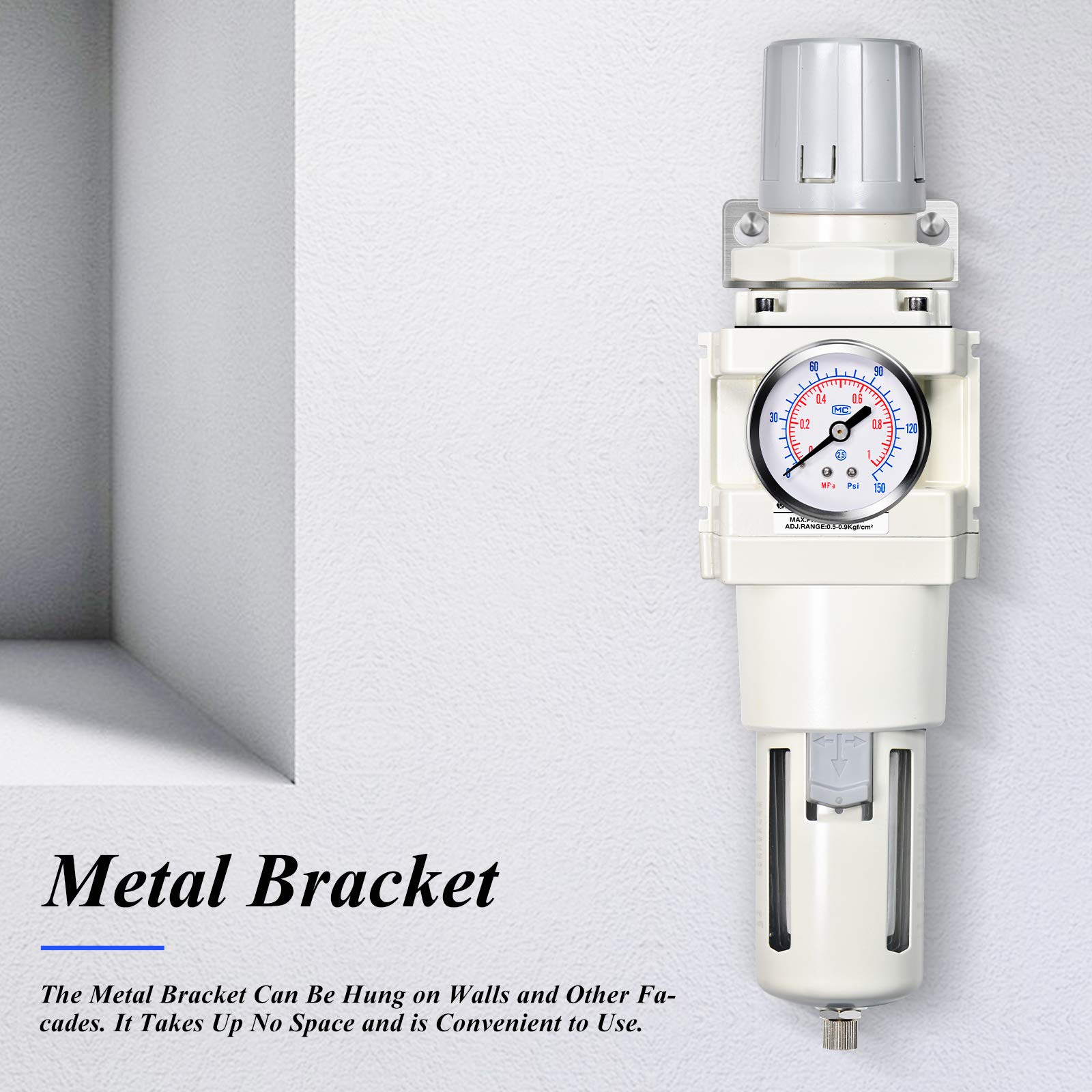 TAILONZ 3/4"NPT AW4000-06 Manual Drain Filter Regulator — Amazon image 7
