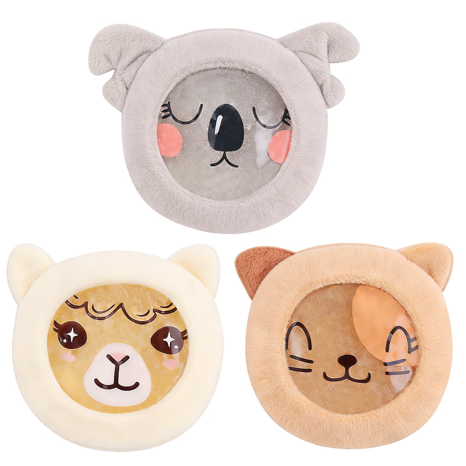 Hilph Small Ice Packs for Boo Boos, FSA Eligible, HSA Approved, 3 Cold Packs with Cute Cover for Injuries Reusable, Hot Cold Compress for Body Pain Relief, Toothache, Wisdom Teeth, Fever, First Aid