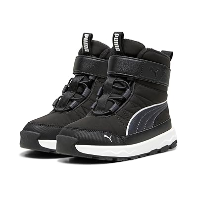 PUMA Kids Evolve Boot Alternative Closure Plus (Little Kid) Kids Shoes Puma Black/Strong Gray/Puma White
