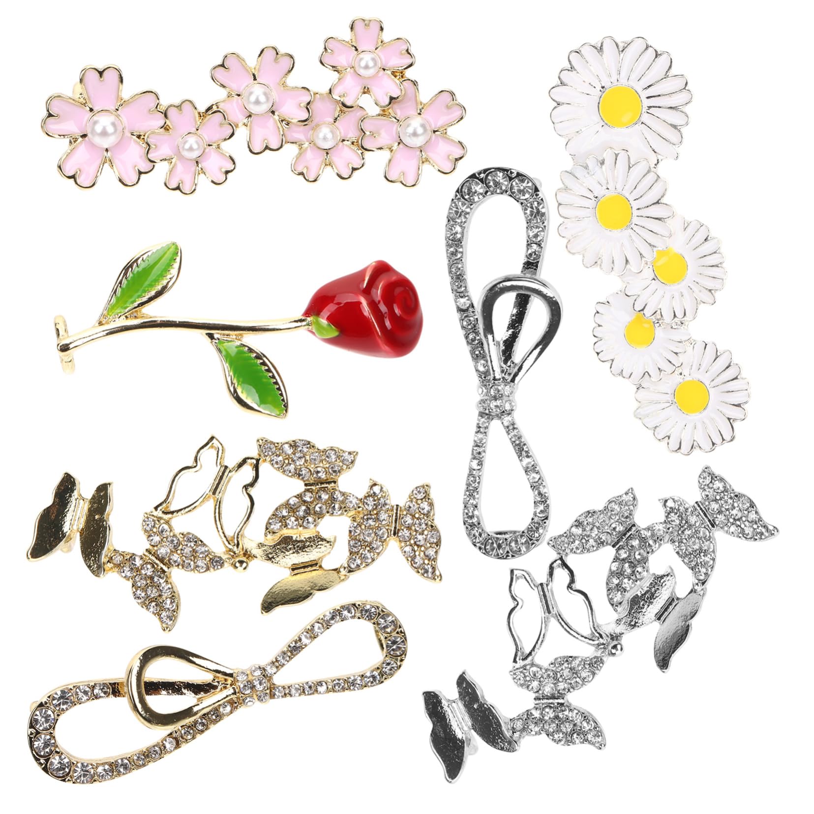 SHERCHPRY 21 Sztuk Sznurowadło Klips Do Przycinania Rhinestone Klamry Do Butów Daisy Klipsy Do Butów Shoe Bling Klipsy Ozdoba Do Butów Uroki Dziewczyny Sneaker DIY Sznurowadło Uroki