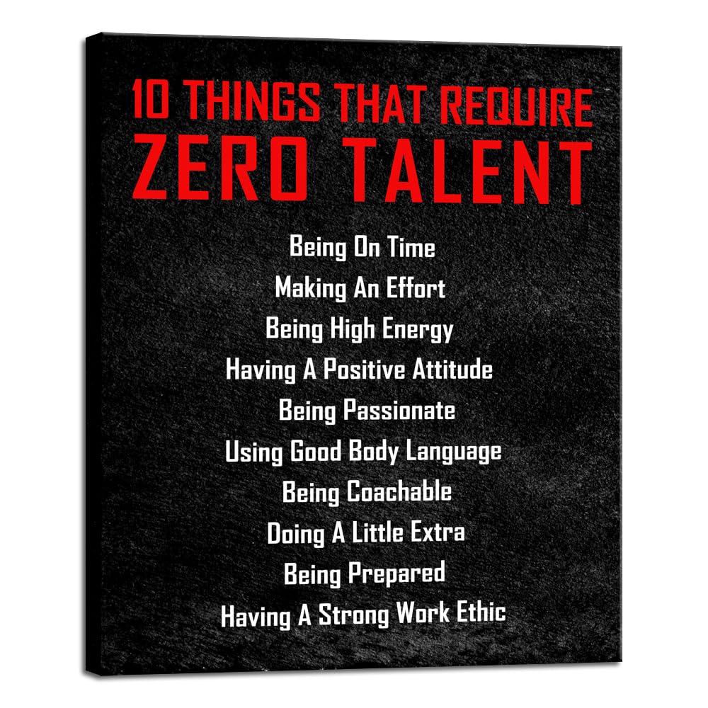 Amazon.com: Pyradecor Large Motivational 10 Things that Require Zero ...