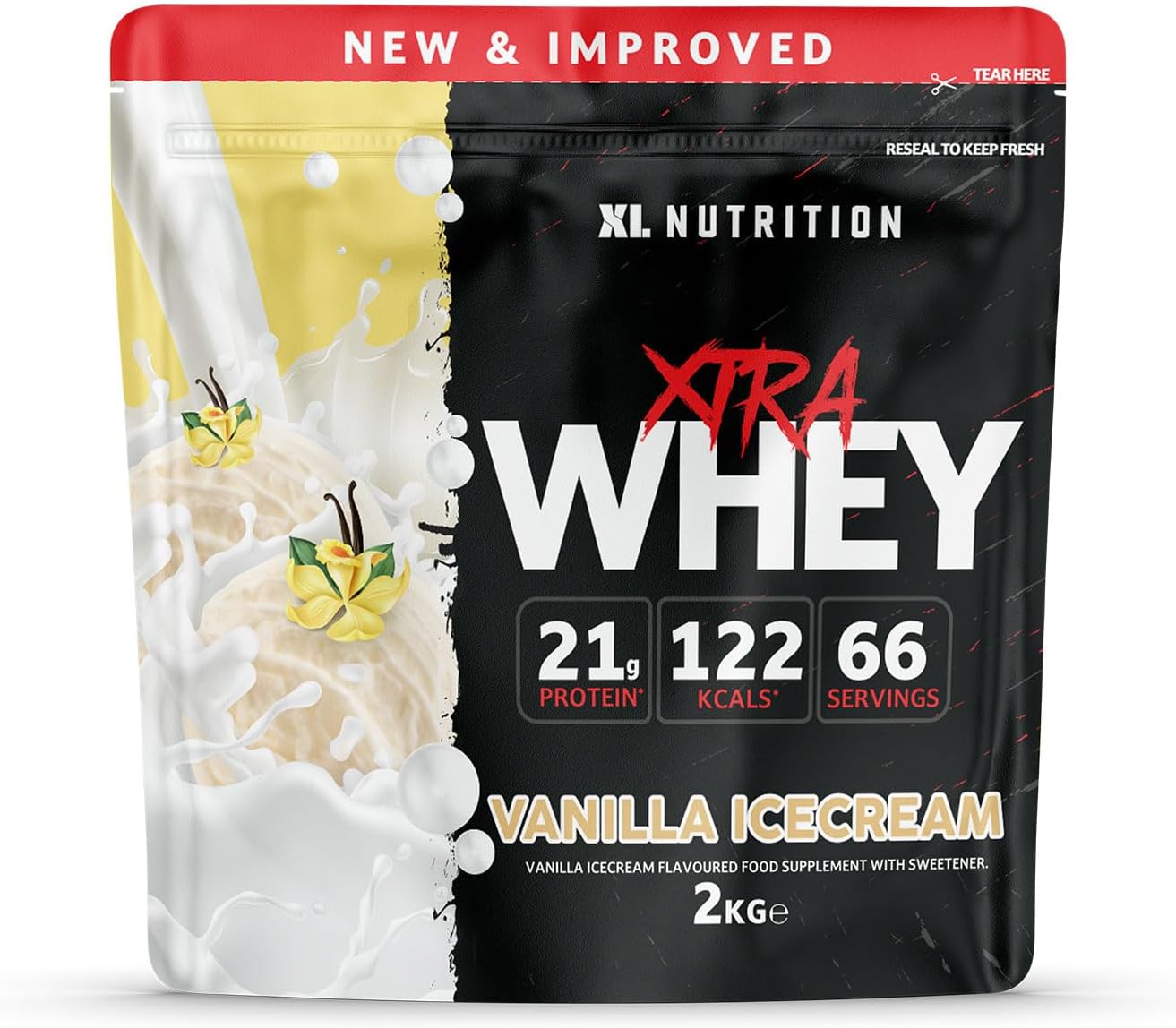 Whey Protein Powder | High Protein, Low Carbohydrates | 67 Servings, 2kg | Suitable for Vegetarians | Ideal for Muscle Building, Recovery Support (Vanilla Flavour)