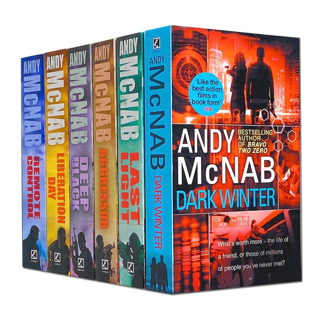 Andy McNab 6 Books Collection Set (Aggressor, Liberation Day, Deep Black, Last Light, Dark Winter, Remote Control)