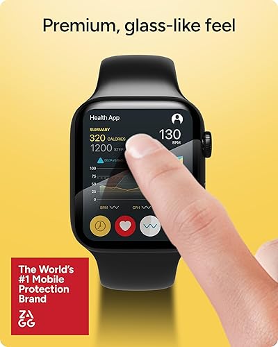 Miniatura 3 de ZAGG InvisibleShield Glass Fusion+ - Cristal híbrido de ingeniería - Protector de pantalla - Hecho para Apple Watch SE 3/6/SE (2020)/ 5/4 (1.732 in)
