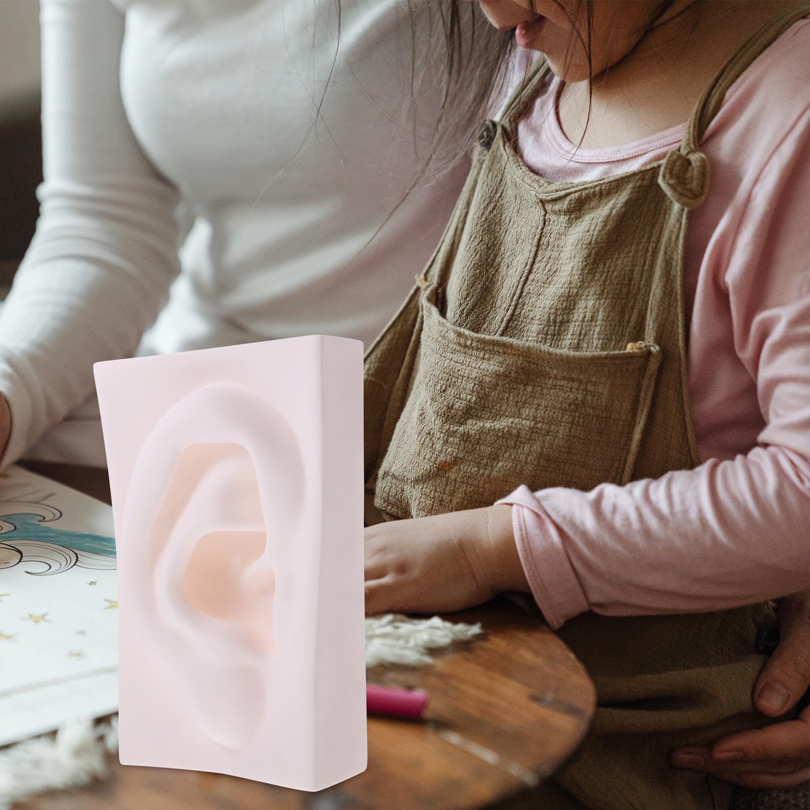 Modello Creativo di Organo di Senso in Plastica Morbida Bianco per Schizzo e Pittura, Superficie Liscia, per Decorazione e Studio in Camera da Letto