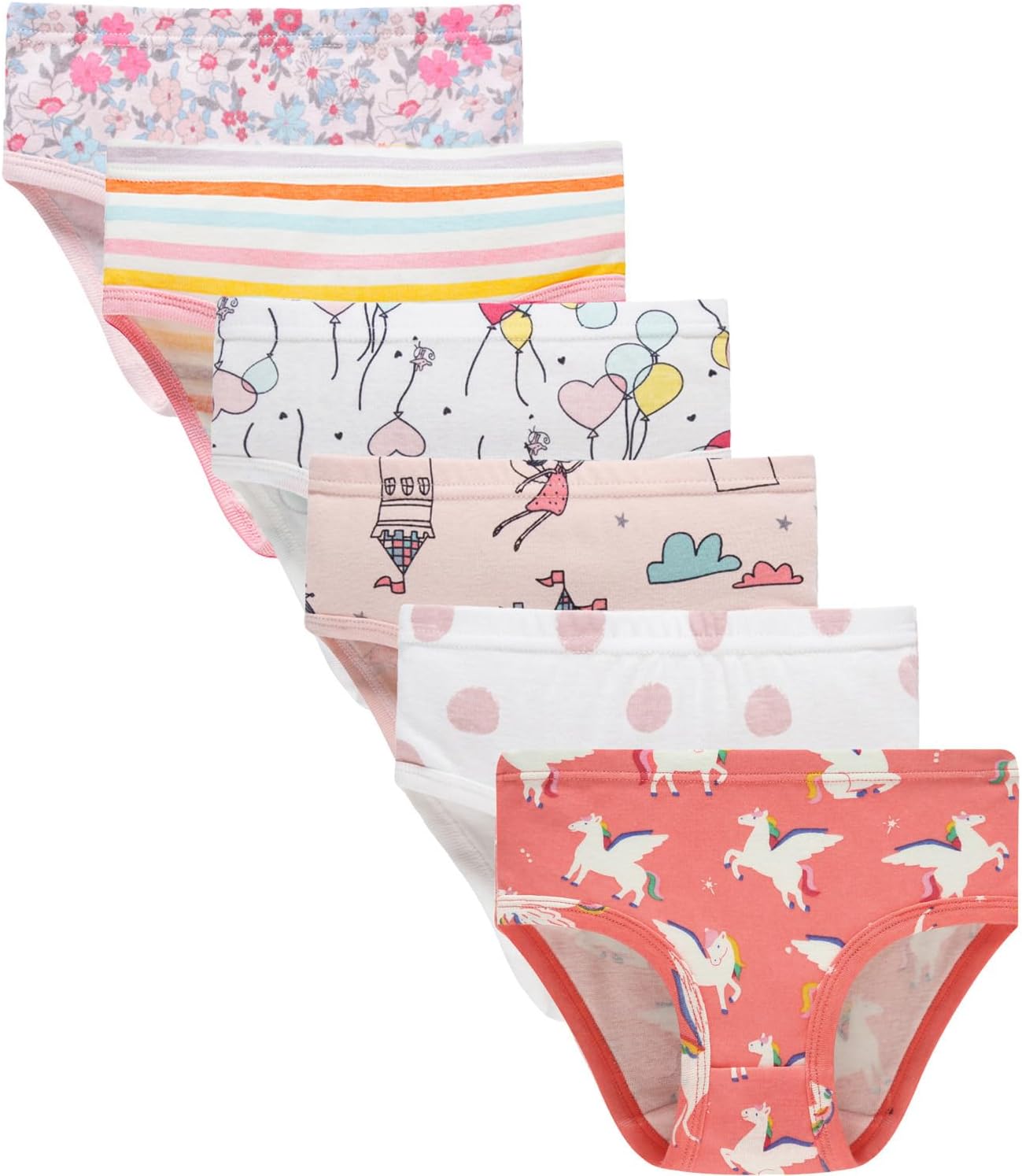 Sladatona Little Girls Soft Underwear Toddler Kids Breathable Comfort Panties